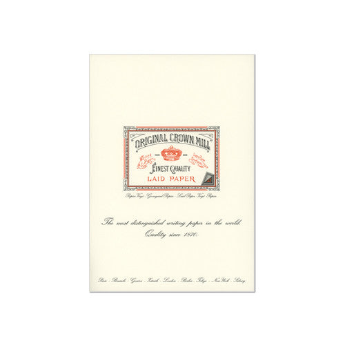 Original Crown Mill Classic Laid Paper Writing Pad A4