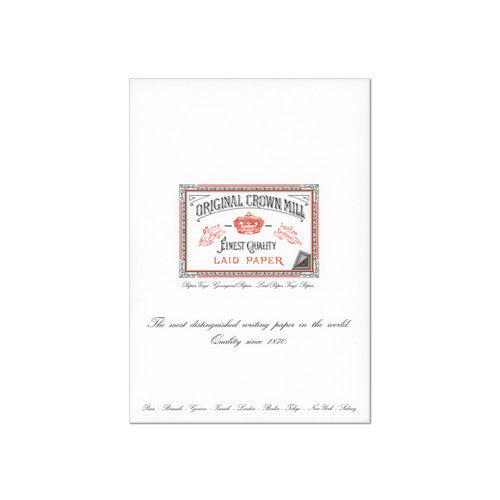 Original Crown Mill Classic Laid Paper Writing Pad A4