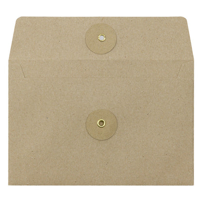 TRAVELER'S COMPANY Kraft String Envelope Medium Horizontal Brown