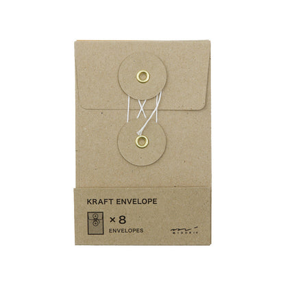 TRAVELER'S COMPANY Kraft String Envelope Small Vertical Brown