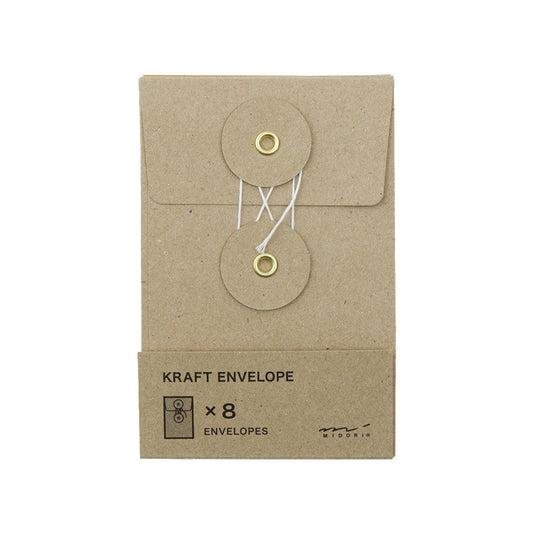 TRAVELER'S COMPANY Kraft String Envelope Small Vertical Brown